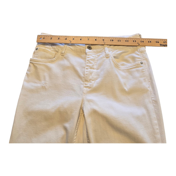 Pilcro and the Letterpress Jeans Womens 28 White High Rise Bootcut Casual Grunge - Picture 10 of 15